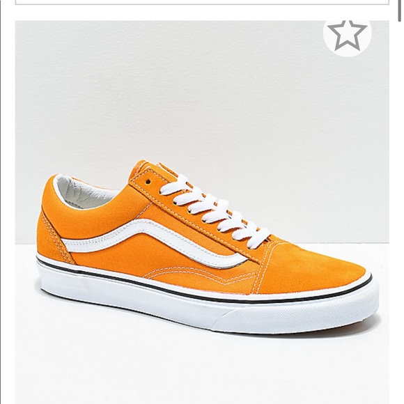 low top orange vans